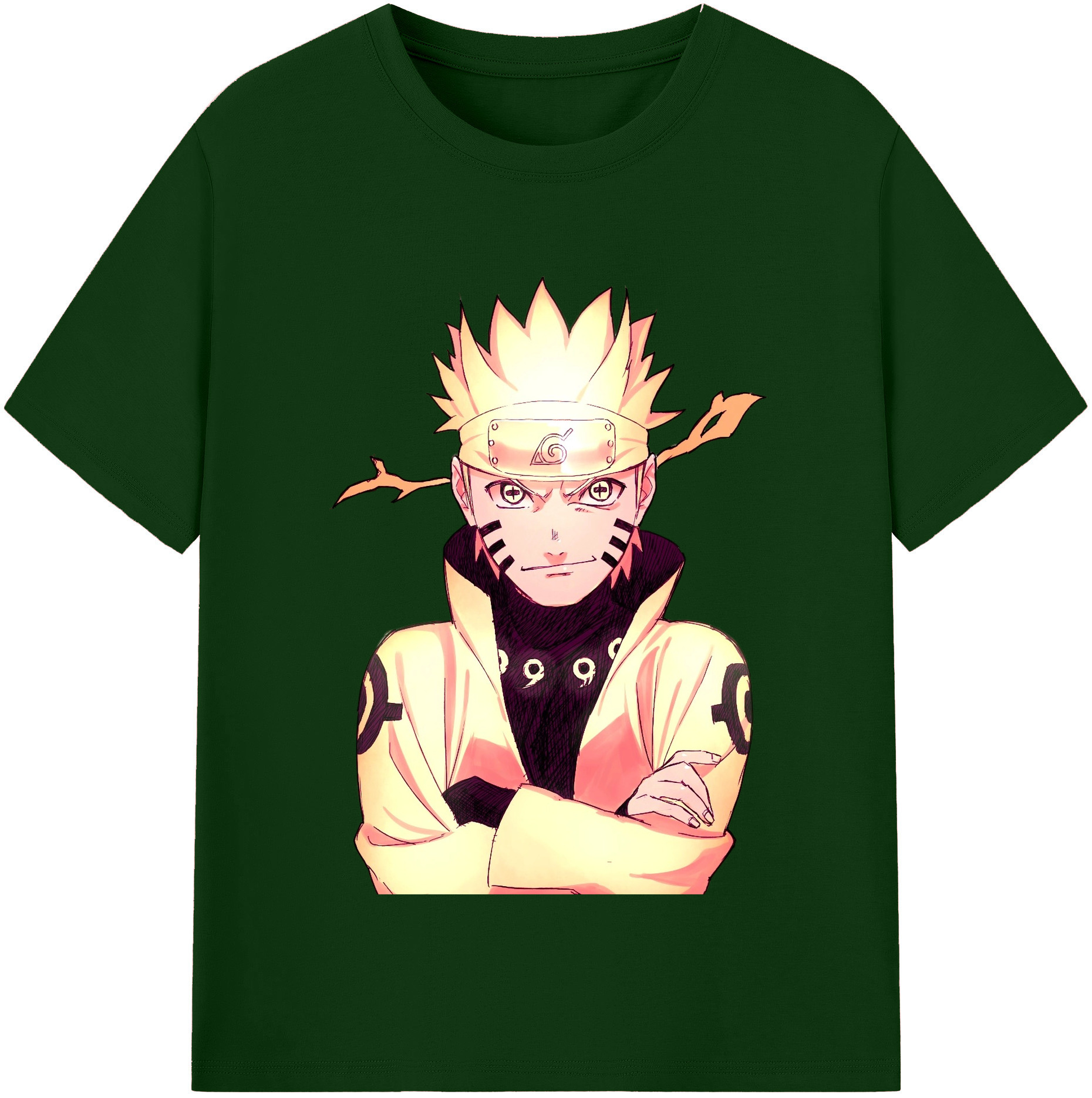 （画像用） NARUTO -ナルト- うずまき ナルト Uzumaki Naruto 綿100％半袖Tシャツ（フロントプリント）